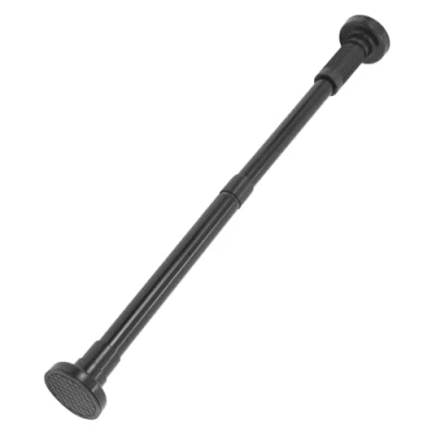 Image of Extendable Curtain Rod,Telescopic Rods Extendable,Telescopic Clothes Rail Shower Rod Adjustable Wardrobe Without Drilling(Black,150 280 cm.)