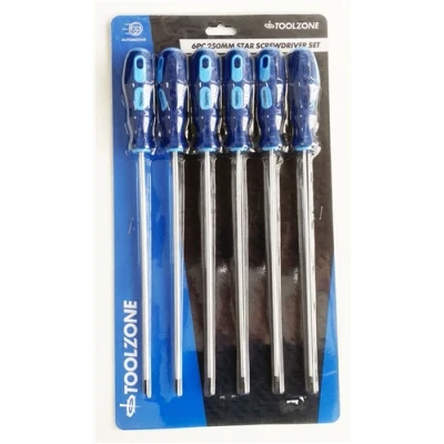 Image of Toolzone 6 Piece 250mm Star Screwdrivers