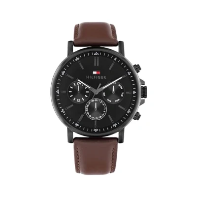 Image of Tommy Hilfiger Tyson Watch, Men&#039;s, Size: One Size, Brown/black