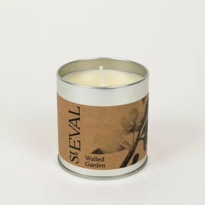 Image of St Eval Walled Garden Scented Tin Candle Delightful Floral Fragrance 45 Hour Burn Time Made in Cornwall