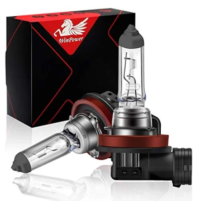 Image of WinPower H11 55W Headlight Halogen Bulbs 3000K Yellow Super Bright 12V Car Fog Light Lamps, 2 Pieces