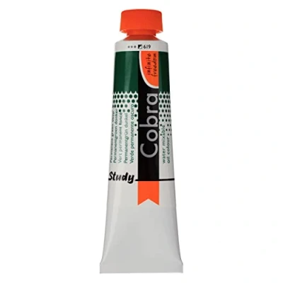 Image of Cobra Royal Talens Artists&#039; Water Mixable Oil Color, 40ml Tube, Permanent Green Deep (25056190)