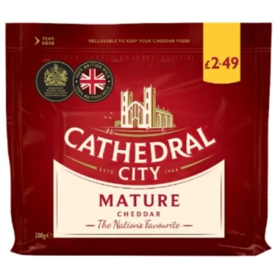 Image of Cathedral City Extra Mature Cheddar Cheese 200g x 6