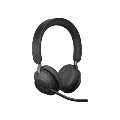 Image of Jabra Evolve2 65 Wireless PC Headset Noise Cancelling UC Certified Stereo Headphones With Long Lasting Battery USB C Bluetooth Adapter Black