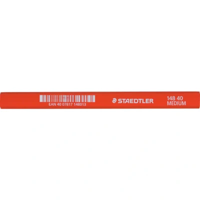 Image of STAEDTLER 148 40 Medium Carpenters Pencil 2H, 175 mm (Pack of 12), black