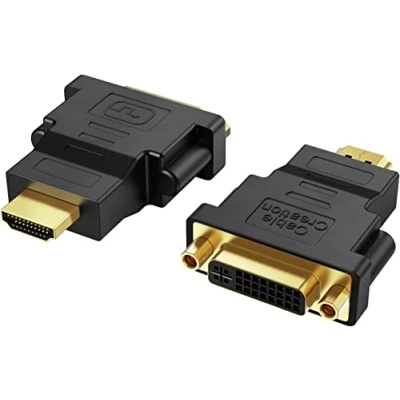 Image of CableCreation 2 Pack HDMI to DVI Adapter, Bi Directional Male Female Converter, 1080P Converter for PC, TV, Monitor