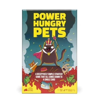 Image of Power Hungry Pets by Exploding Kittens 2 6 Players Ages 7+ 15 Minutes to Play Strategic and Simple Card Game Party Game, Family Night, Kid Adult