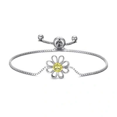 Image of Philip Jones Daisy Crystal Friendship Bracelet Created with Zircondia® Crystals