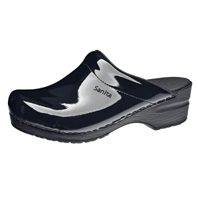 Image of Sanita SONJA OPEN women&#039;s Clogs (Shoes) in Black