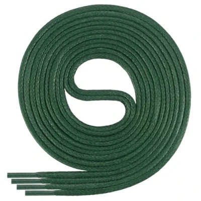 Image of Di Ficchiano round waxed shoelaces for business, suit and leather shoes, diameter 2 4 mm, lengths 45 cm 200 cm, highly tear resistant, made in Europe, Adult (Unisex), dark green, 90 / ø 3mm