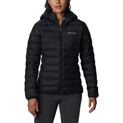 Image of Columbia Women&#039;s Lake 22 Down Hooded Jacket, Puffer Black, Size XS