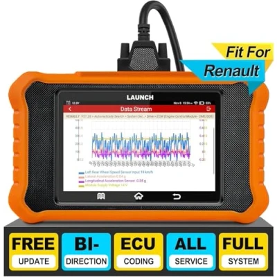 Image of LAUNCH X431 Elite V2.0 for Renault Bi Directional Diagnostic Full System, 50+ Special Functions, ECU Coding Battery Match,Brake Reset,etc. OBDII Lifetime Update Code Reader