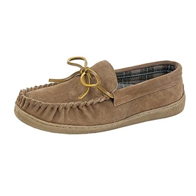 Image of MENS GENTS REAL SUEDE MOCCASIN SLIPPERS SIZE UK 6 12 (8)