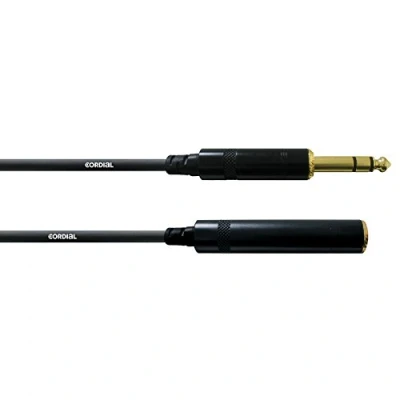 Image of Cordial CFM 5 VK Symmetric Jack Connection Cable 6.3 mm Stereo Gold/Jack Sockets Gold mm/Length m