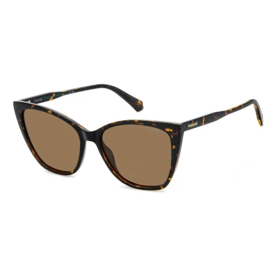 Image of Polaroid Woman PLD 4181/S 086/SP Sunglasses Polycarbonate Havana Brown Squared Polarized