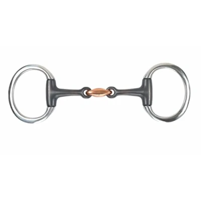 Image of Shires Sweet Iron Lozenge Flat Ring Eggbutt Bit in Black 5&quot;,