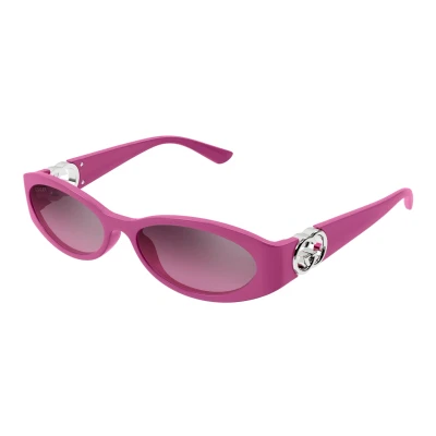 Image of Gucci Sunglasses, Women&#039;s, Size: 54, Fuchsia/pink