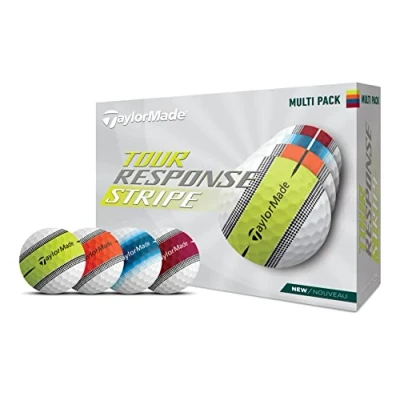 Image of TaylorMade Golf Tour Response Stripe Ball Multi Pack Dozen, White