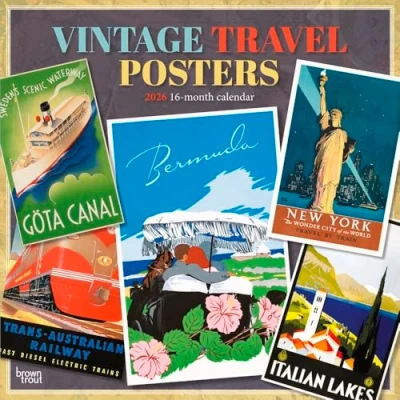 Image of Vintage Travel Posters Calendar 2026