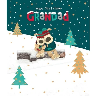 Image of Boofle Happy Christmas Grandad Cute Snowy Snuggles Greeting Card 771175