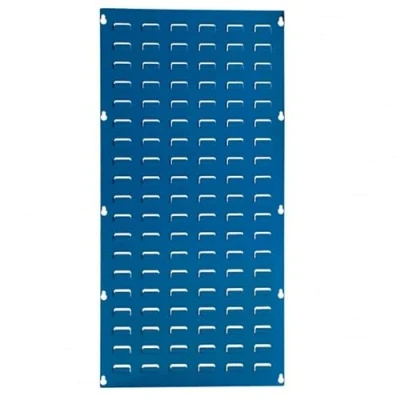 Image of BiGDUG Louvre Panel Blue Steel Portrait Storage Rack for Wall Mounting Includes 114 Louvres (1000H x 500W mm)