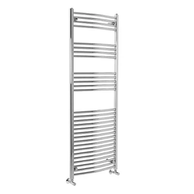 Image of Warmehaus Contemporary Curved Heated Bathroom Towel Rail Radiator Rad 1600 x 600 mm Chrome