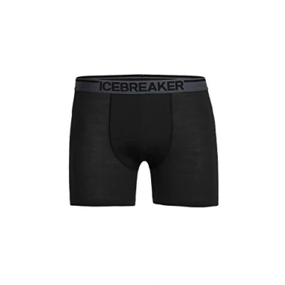 Image of ICEKQ#Icebreaker Men Anatomica Boxers Underwear Black/Monsoon, L