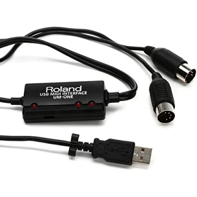 Image of Roland Um One Mk2 Usb Midi Interface, Bus Powered, Mac/Pc/Ipad/Apple Ipad Camera Connection Kit Compatible