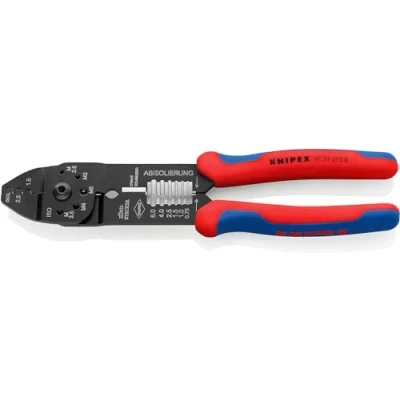 Image of Knipex Crimping Pliers black lacquered, with multi component grips 230 mm 97 21 215 B