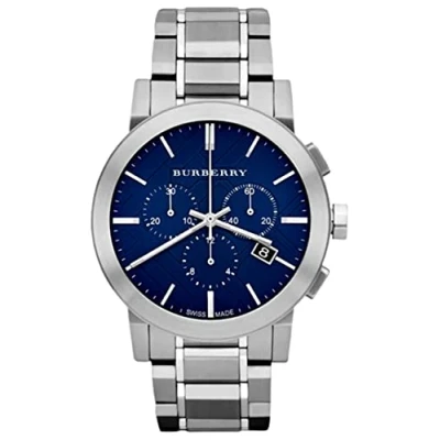 Image of BURBERRY BU9363 Mens Silver Stainless Steel Band Wrist Watch, Bracelet