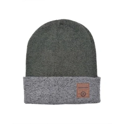 Image of Lambretta Unisex Up Beanie Khaki/Charcoal One Size