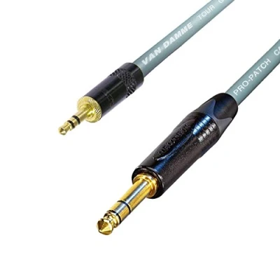 Image of Stereo Mini Jack to Lead. 3.5mm 6mm Cable. Ipod Amplifier (8m, Grey)