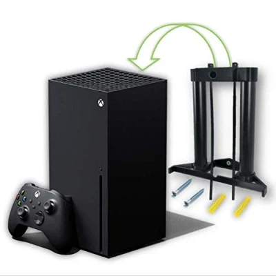 Image of Xbox Series X Wall Mount Bracket Floating Vertical Holder Hidden Black