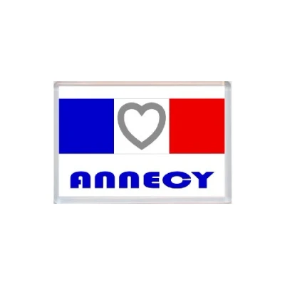 Image of Annecy France Flag Love French Town &amp; Cities Jumbo Fridge Magnet