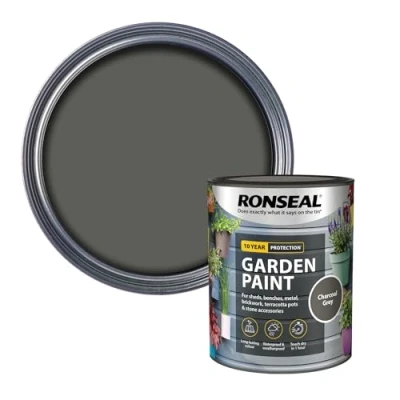 Image of Ronseal Garden Paint Charcoal Grey 750ml