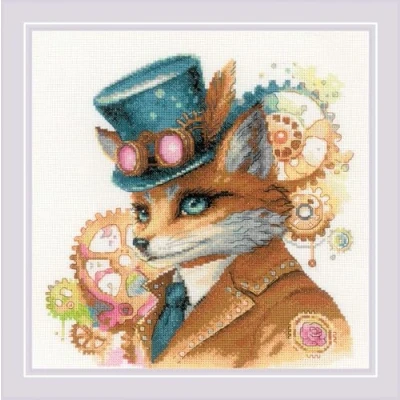 Image of RIOLIS Counted Cross Stitch kit 2209 Steampunk Fox