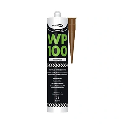Image of Bond IT WP100 Silicone Sealant Seal Rapid Cure Mastic External Door Windows White 300ml Bath Shower Basin Window Frames Quick Drying (Rosewood)