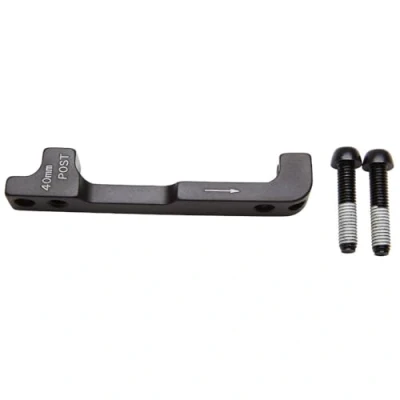Image of Avid Disc Brake Post Bracket 40 P (Front 200/Rear 180), Included Stainless Mounting Bolts, Black