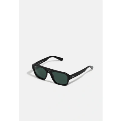 Image of Ray Ban Unisex Sunglasses, Size: 54, Black/dark green
