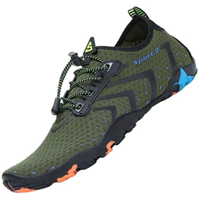 Image of SAGUARO Water Shoes for Women Men Beach Wet Lightweight Aqua Swim Quick Drying Sea Surfing Diving Sailing Pool Kayak Green 40 EU/6.5 UK