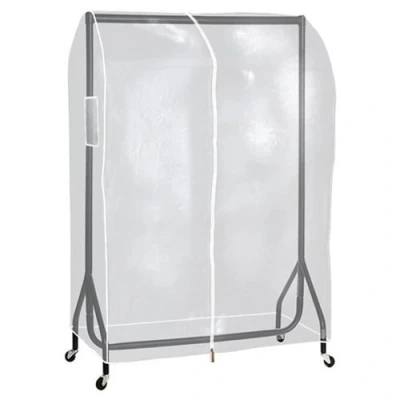 Image of Complete Retail Solution Ltd Quality Clear Garment rail cover Transparent Clothes 3ft 4ft 5ft 6ft (For 2ft Long Rail)