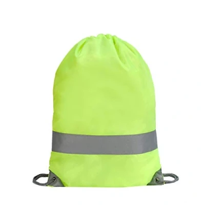 Image of Shugon Stafford Nylon Drawstring Tote Backpack Hi Vis Yellow O/S