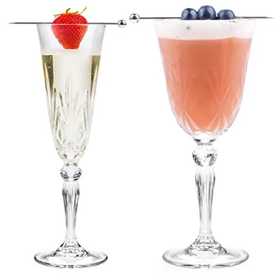 Image of RCR Melodia Crystal Set of 6 160ml Wine Glasses and 210ml Champagne Flutes