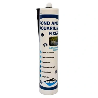 Image of Pond and Aquarium Fixer 290ml Black Aquatic Waterproof Repair Sealant