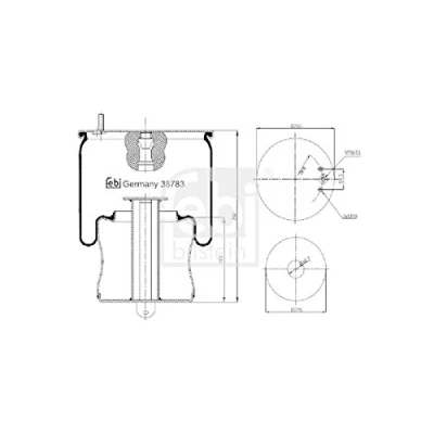 Image of 20573312, 3178705, 3178706 Boot, air suspension FEBI BILSTEIN 38783 Front Axle Left, Right