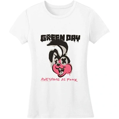 Image of Green Day Womens/Ladies Road Kill Skinny T Shirt (XXL) (White)