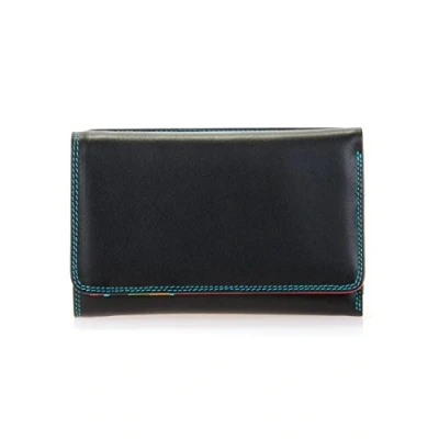 Image of mywalit Leather Women&#039;s Wallet Medium Tri fold 363 4 Black Pace