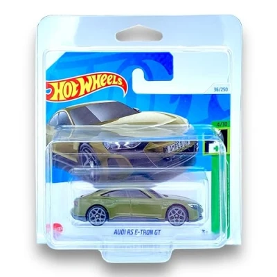 Image of Hot Wheels Audi RS E Tron GT (Brown) 4/10 HW Green Speed 2024 36/250 (Short Card) COMES IN A GENUINE KLAS CAR KEEPER PROTECTOR CASE HTD38