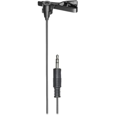 Image of Audio Technica ATR3350xiS Omnidirectional Condenser Clip On Microphone for Smartphones,Black