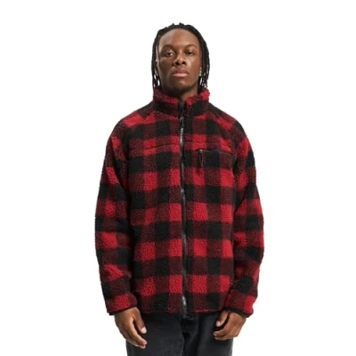 Image of Brandit Teddy Fleece jacket, Men&#039;s, Size: Large, Red/black/white